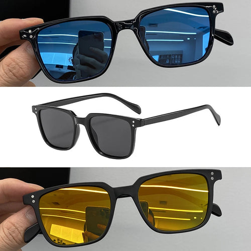 Rectangle Sunglasses Women Men Polygon Vintage Brand Designer Square