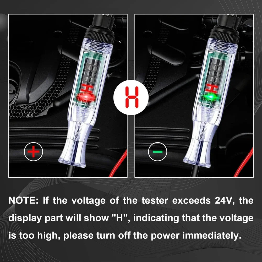 6V/12V/24V Car Circuit Tester Premium Test Light Probe Pen Light Bulb