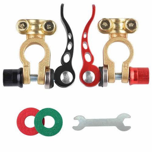 1 Pair 12V 24V Car Battery Terminals Top Post Wire Cable Clamp Quick