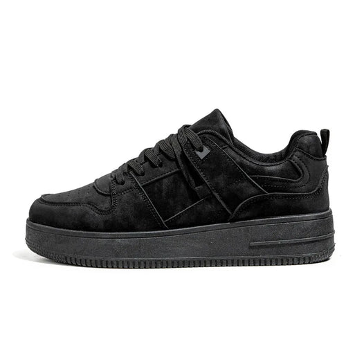 Autumn Suede Men’s Black Sneakers Retro Cheap Skateboard Sneakers Men