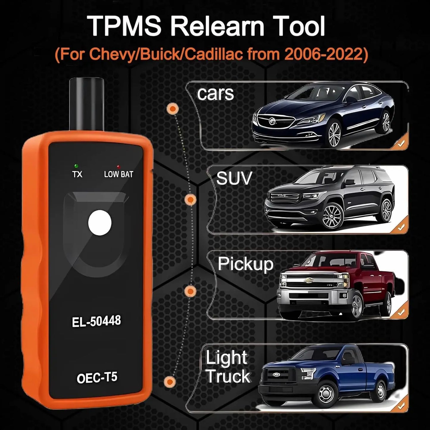 Automotive Tire Pressure Detection Sensor EL-50448 OEC-T5 Opel/GM Tire