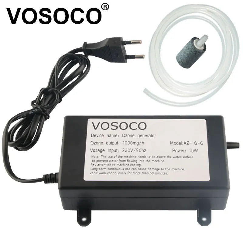 VOSOCO Ozone Generator Ozonizer Water Air Purifier Fruit Vegetable