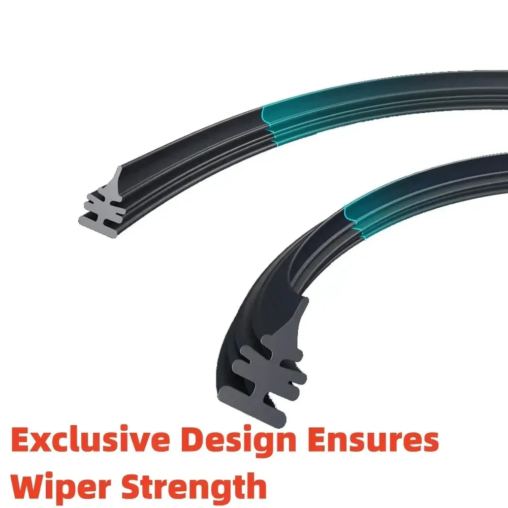 OEM Quality Car Windshield Wiper Blades U-type Universal Soft Rubber