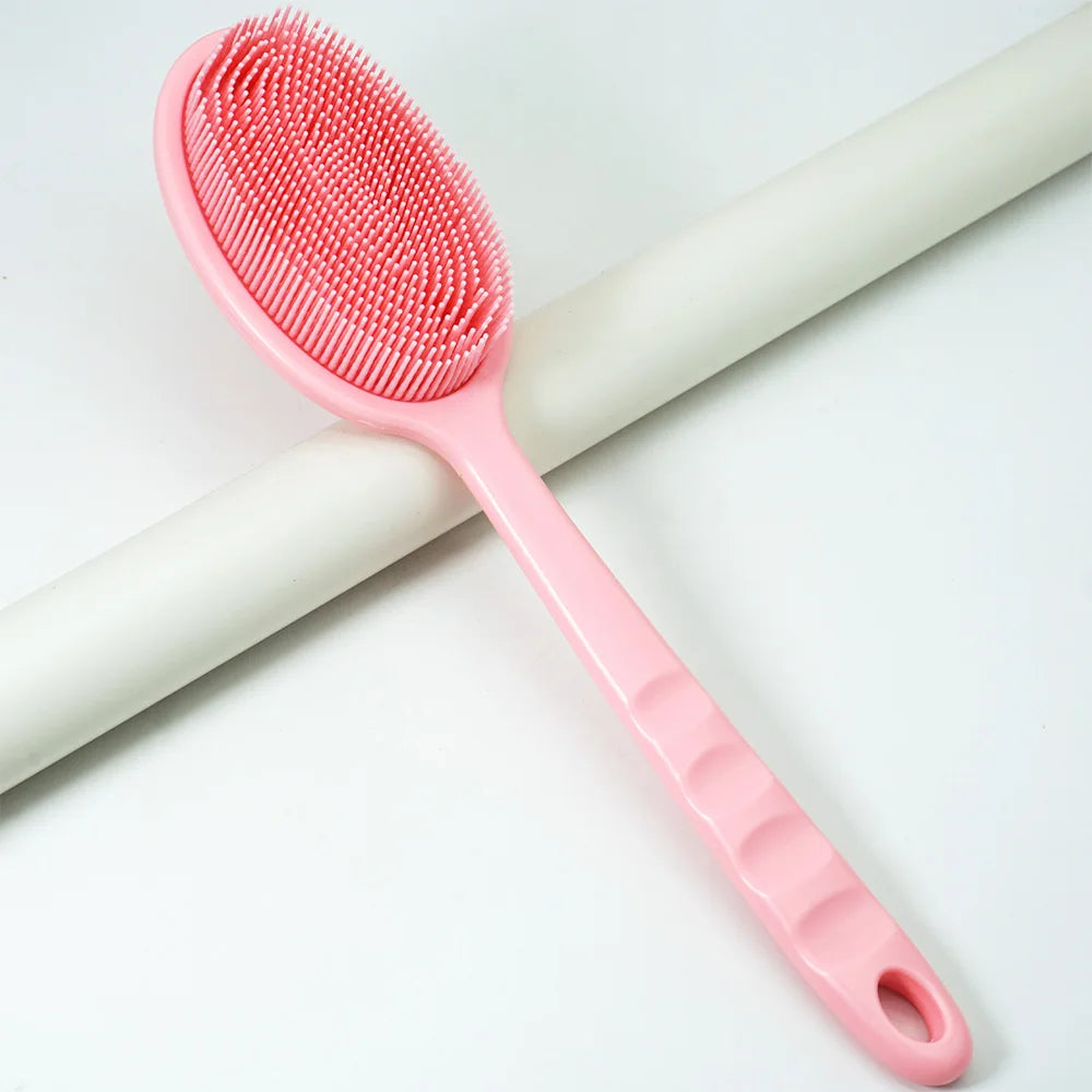 Bath Soft Back Brush Bath Shower Sponge Scrubbing Brush with Handle