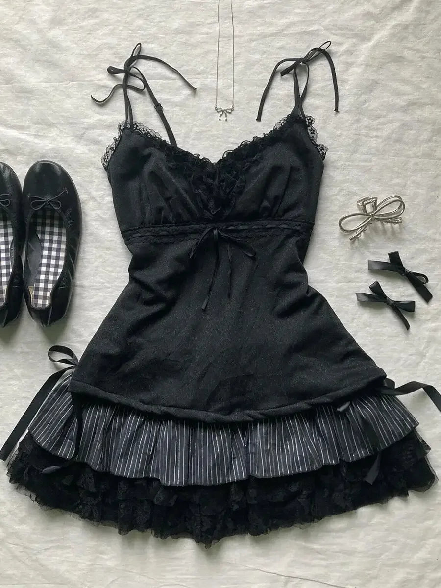 Punk Y2k Skirts Women Clothes Goth Sexy Ropa Aesthetic Stripe High
