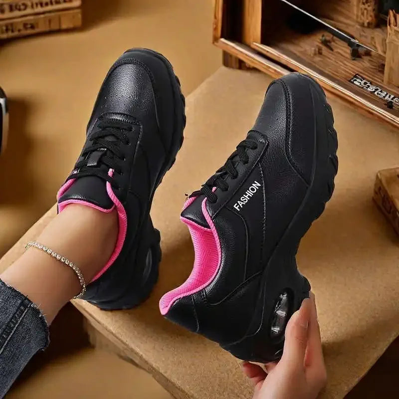 Tennis Sole Round Tip Boots Skateboarding Sneakers Woman Brand Wide