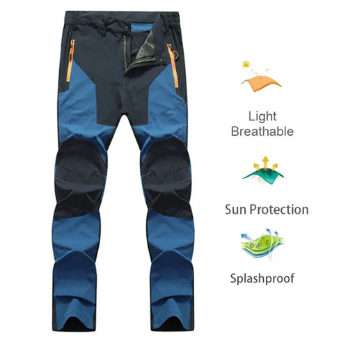 TRVLWEGO Men Summer Sports breathable Pants Hiking Trousers Camping