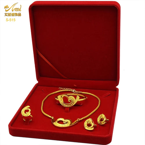 ANIID Dubai 24k Gold Plated Jewelry Set For Women Bridal Ethiopian