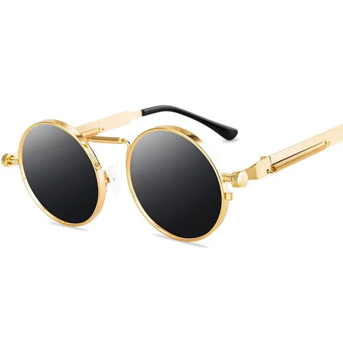Retro Men Punk Style Sunglasses Colorful Round Metal Frame Women