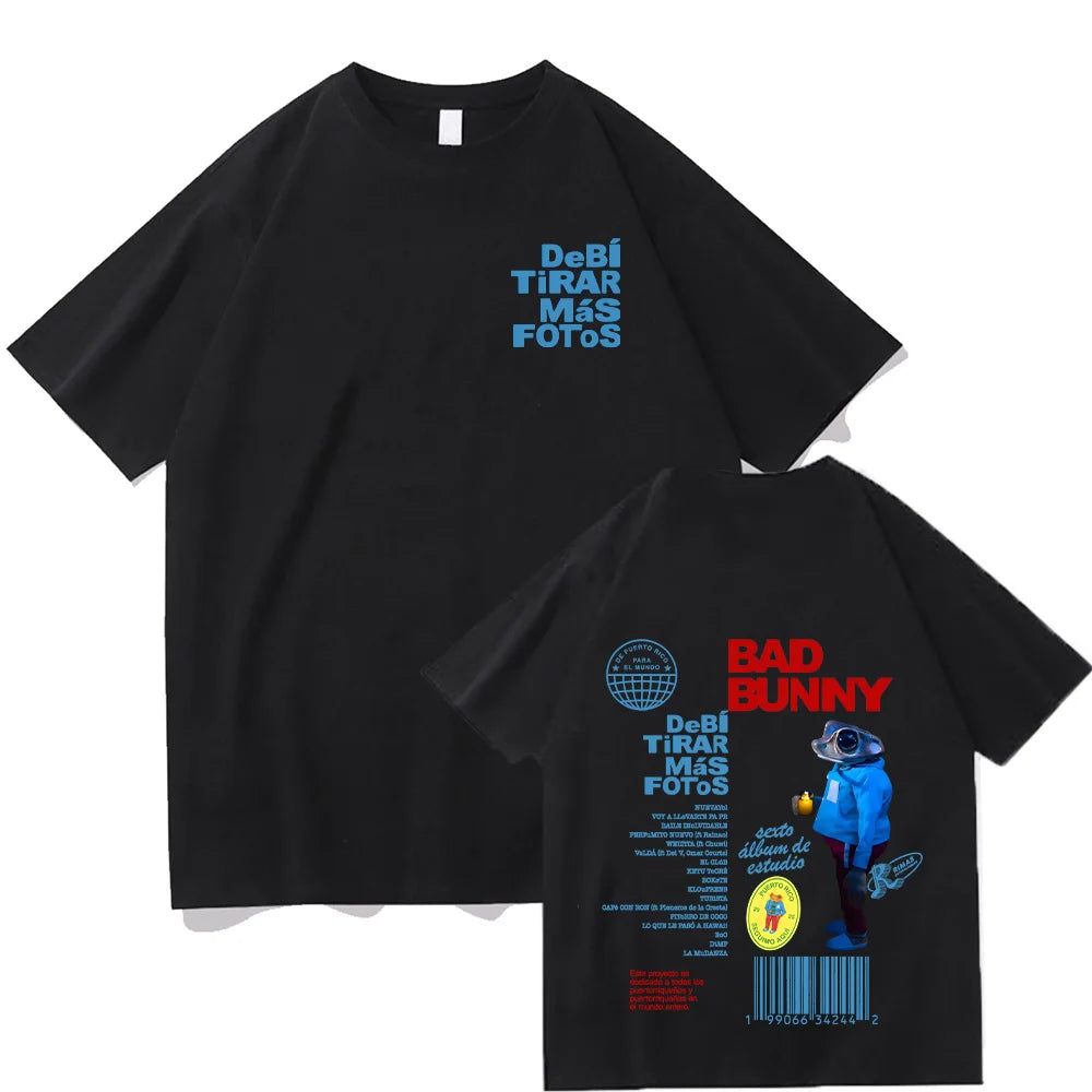 Bad Bunny Debi Tirar Más Fotos T-Shirts Harajuku Unisex Clothes Women
