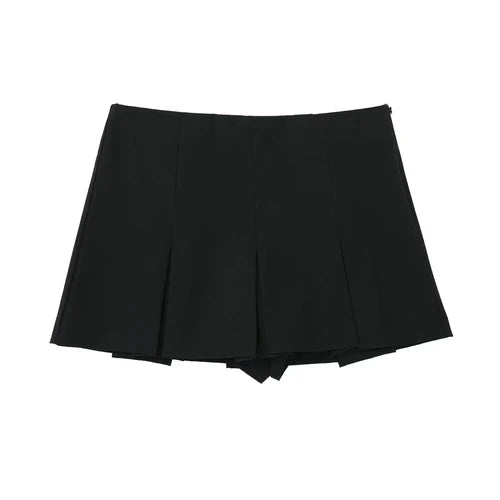 MUJER 2025 Pleated Skirt Shorts for Women High Waist Mini Shorts Women