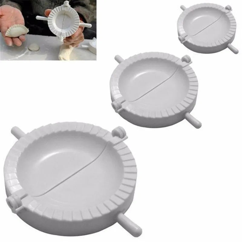 3PCS 7CM/8CM/10CM Kitchen Dumpling Molds Plastic Dough Press Dumpling