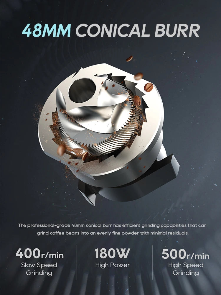 HiBREW G5 48mm Conical Burr Electric Coffee Grinder Compact Portable