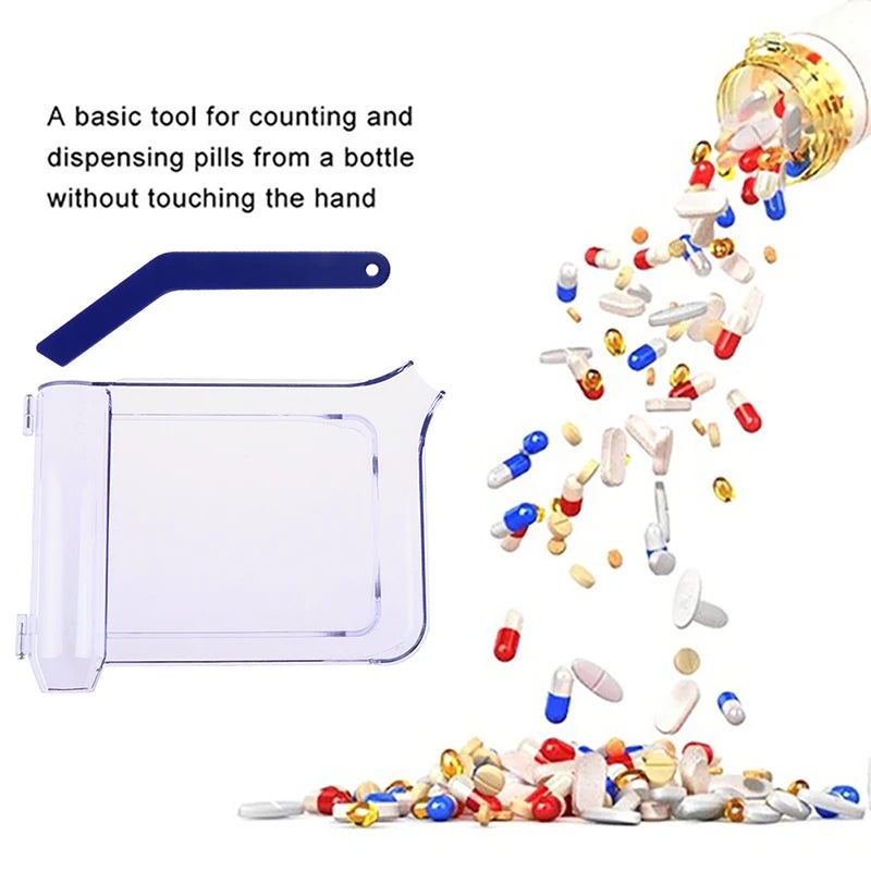 Pill Counting Tray With Spatula Pharmacy Right Hand Counter Tray
