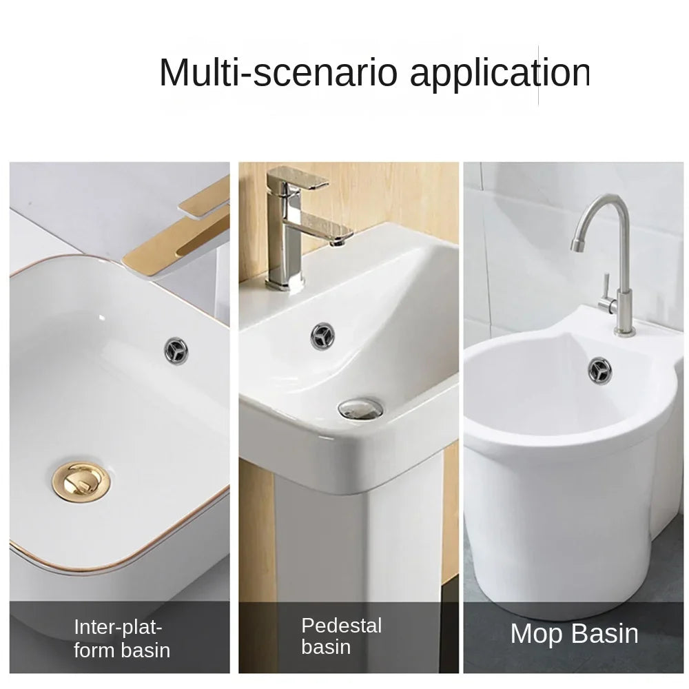 2pcs Bathroom Sink Hole Cover Basin Trim Cap Cover Plastic