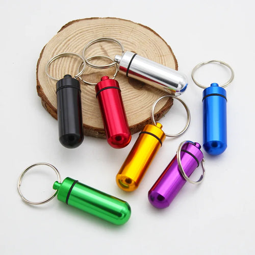 Metal Original Mini Small Pillbox Keychain For Medicines Pocket