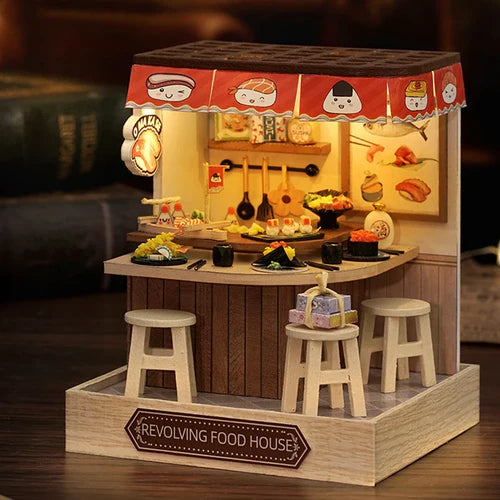Magic Wooden Doll House Mini Kit DIY Handmade Assembly Model Building