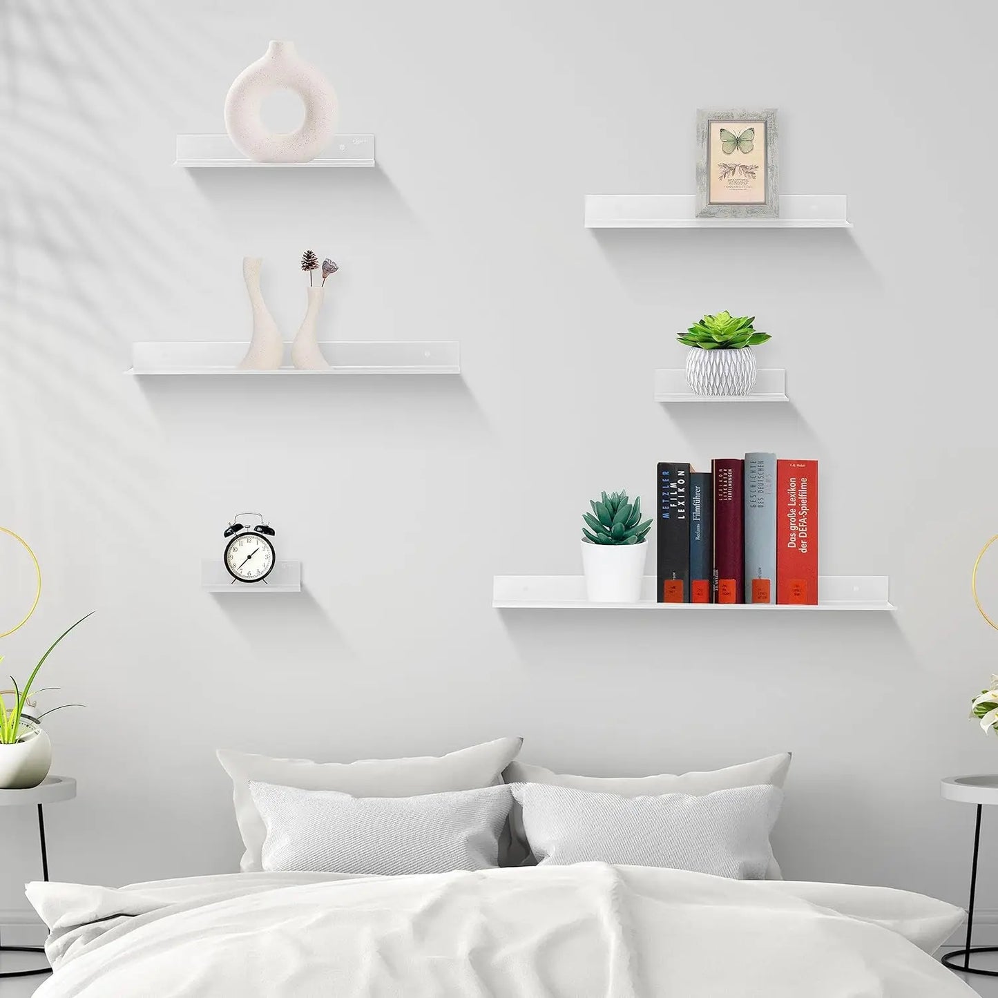 Floating Bathroom Shelves Without Drilling Storage Wall Rack Home