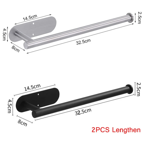 Stainless Steel Paper Towel Holder for Bathroom Kitchen No Punch Wall