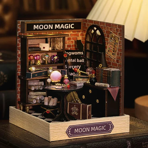 Magic Wooden Doll House Mini Kit DIY Handmade Assembly Model Building