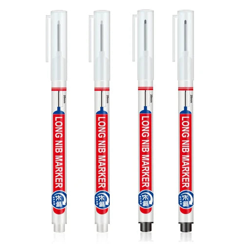 4Pcs/Set 20mm Deep Hole Long Nib Head Markers For Metal Perforating
