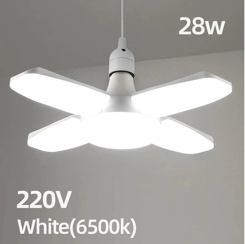 E27 Fan Foldable 28W LED Bulb AC220V/110V 40 Bulb Deformation for Home