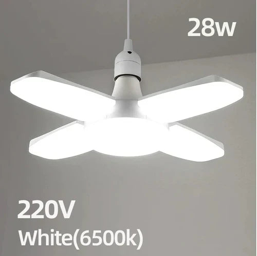E27 Fan Foldable 28W LED Bulb AC220V/110V 40 Bulb Deformation for Home
