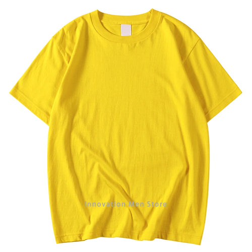 14 Colors Candy Color 100% Cotton T-Shirts Men Women Oversized Short