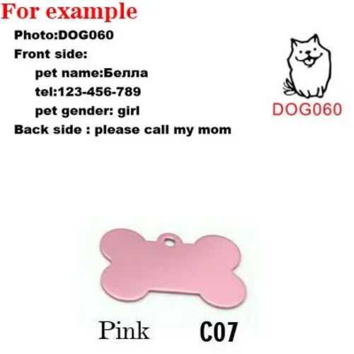 2pcs/lot Pet Dog Cat ID Name Tag Identification Pet Collar Kitten