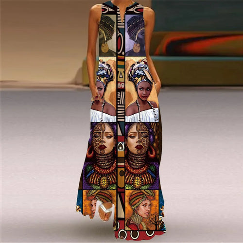 New African Women's Long Dresses Spring/Summer Fashion Bohemian Beach
