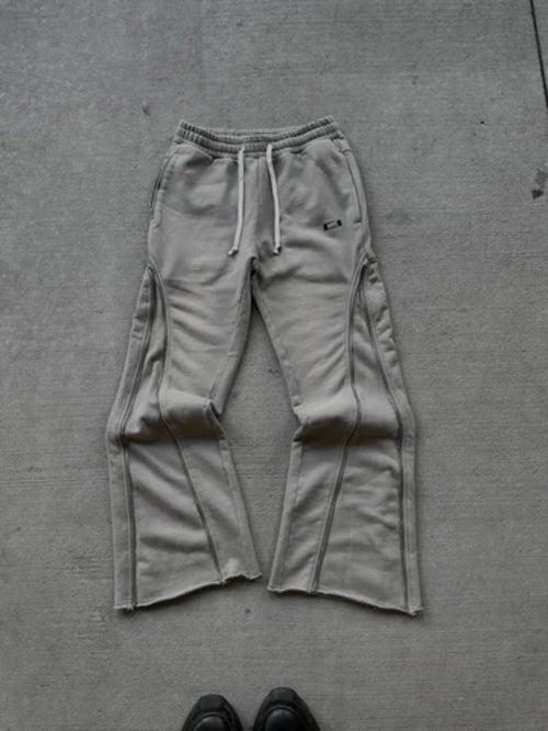 Streetwear Baggy Casual Pants Y2K Retro Zipper Decoration Sweatpants
