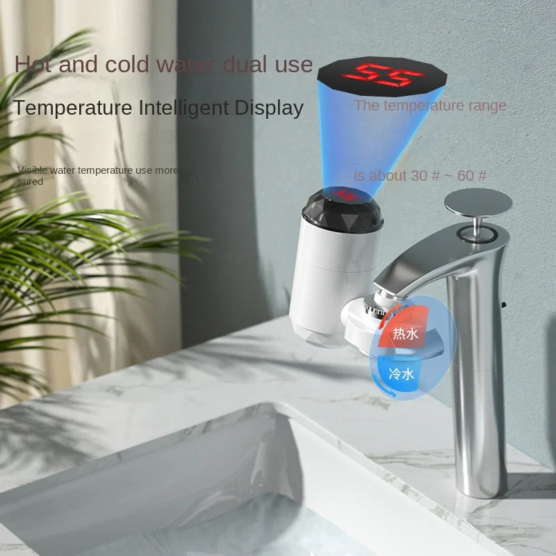 Kitchen Electric Water Heater Tap Instant Hot Water Faucet Heater Cold