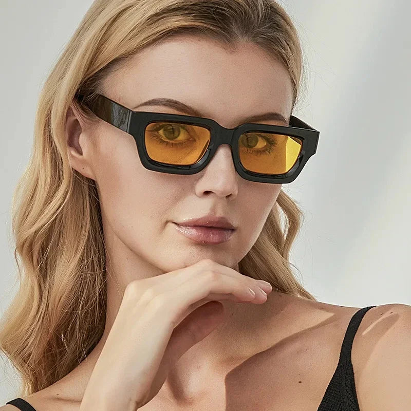Fashion Summer Retro Punk Rectangle Sunglasses UV400 Sun Shades Men