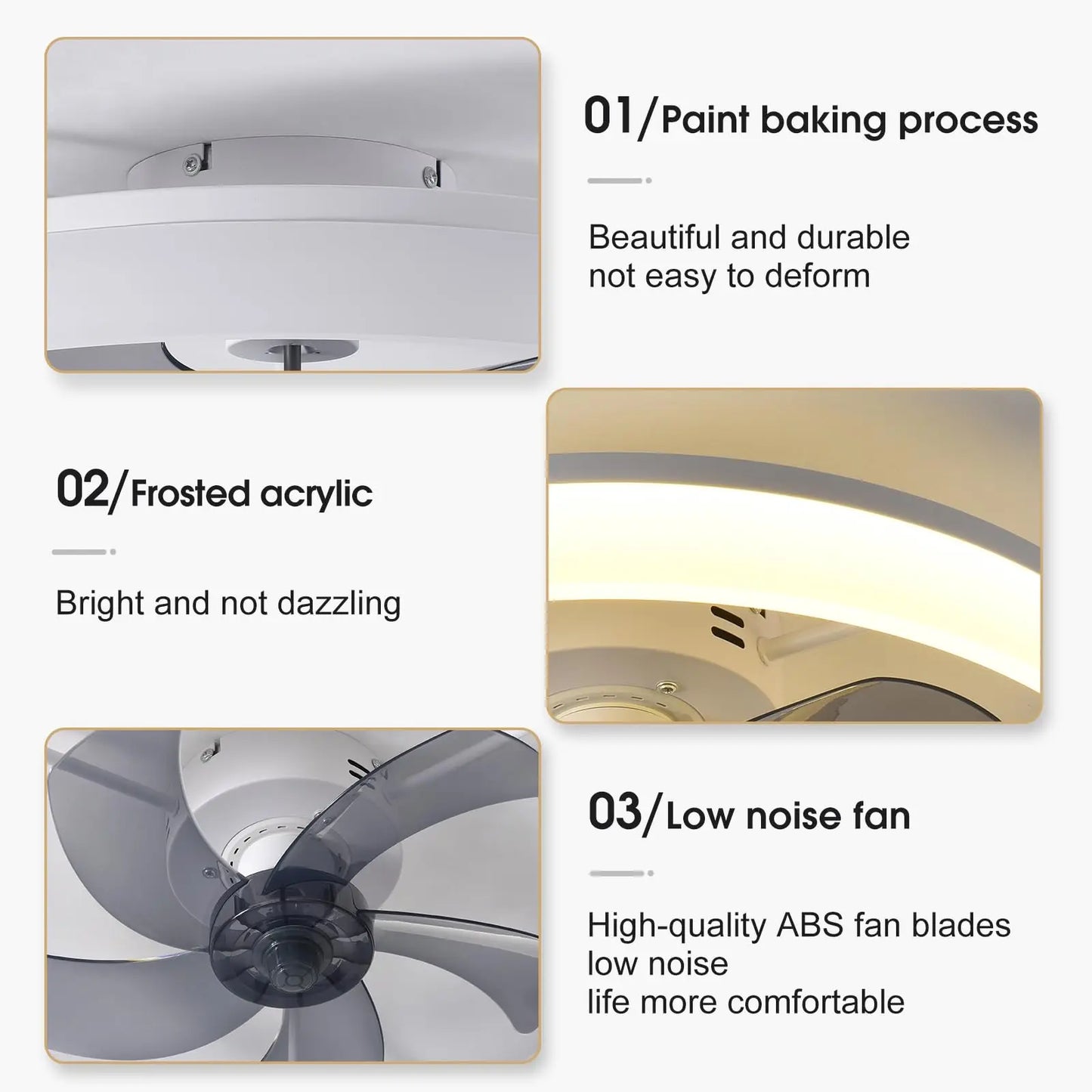 Simple LED Ceiling Fan Light Remote Control with Infinite Dimming 6