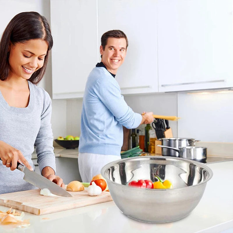 Scaled Mixing Bowl Stainless Steel Whisking Bowl For Knead Dough Salad