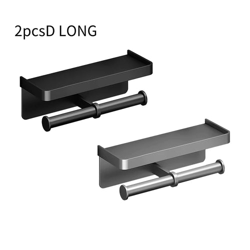 Toilet Paper Holder Wall-Mounted Aluminum alloy Toilet paper holder