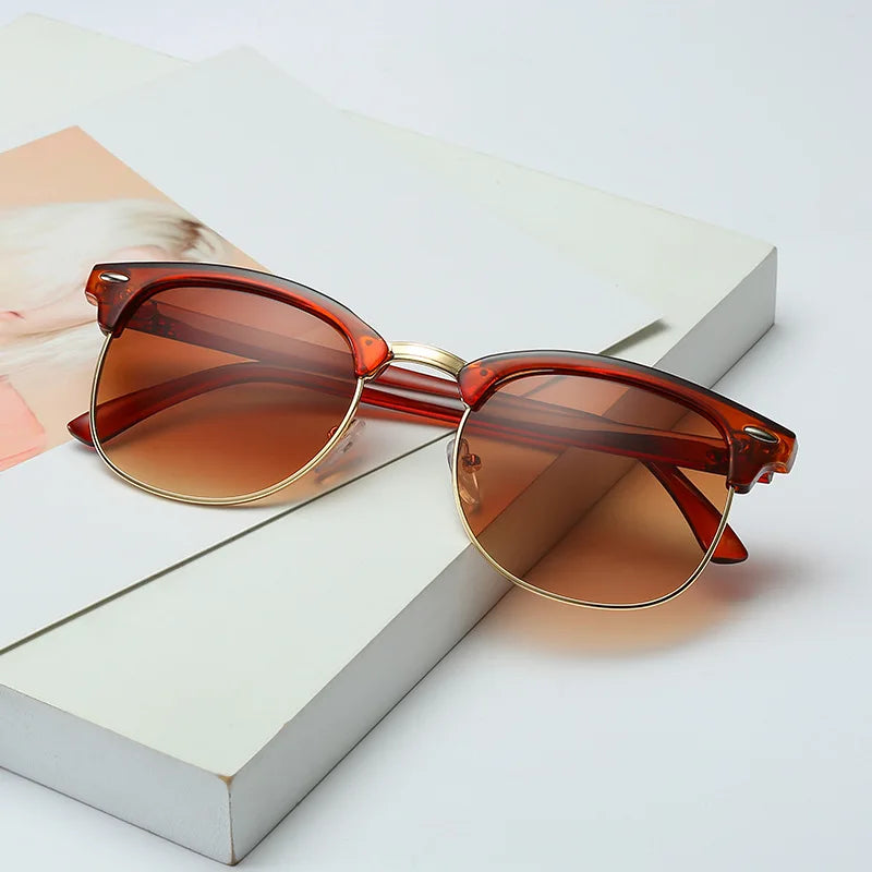 1-2PCS Sunglasses Men Women Brand Design Eye Sun Glasses Women Semi