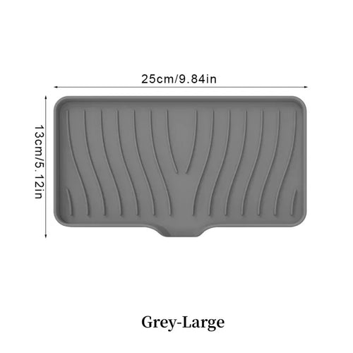 1-Pack Silicone Drain Soap Box Kitchen Bathroom Anti-slip Sink Tray