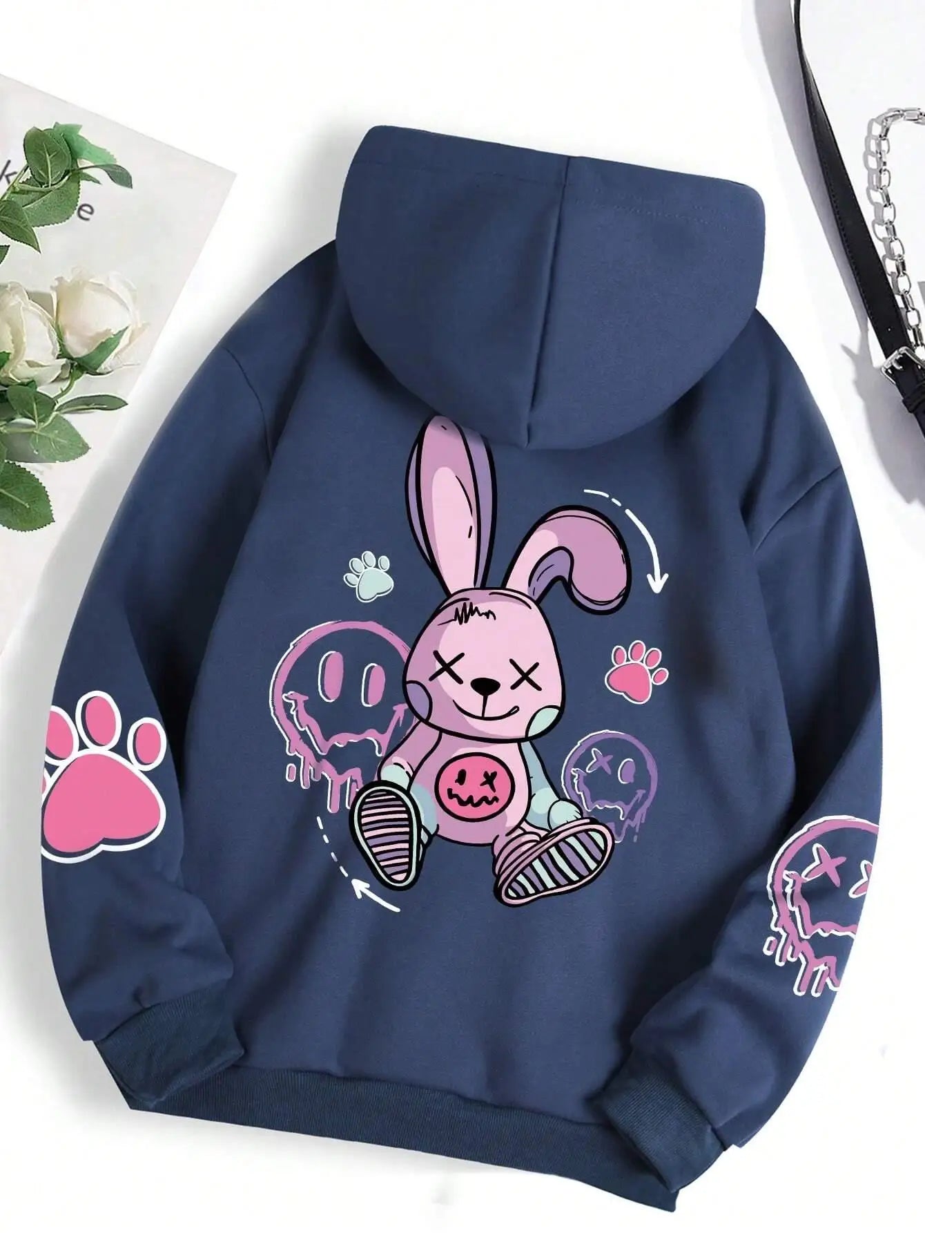 Hip Hop Street Casual Printed Female Hoodies Fashion Hoodie Oversize