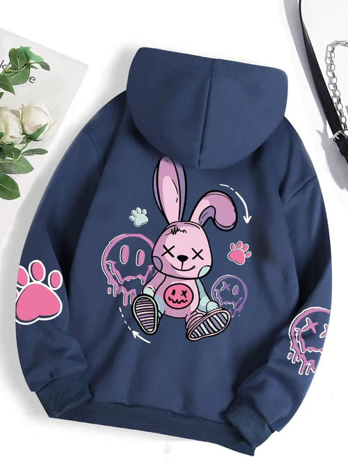 Hip Hop Street Casual Printed Female Hoodies Fashion Hoodie Oversize