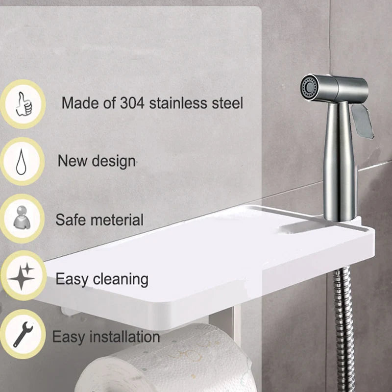 Baokemo Stainless Steel Portable Bathroom Outdoor Cleaning Booster