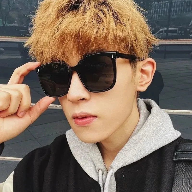 Fashion Korean Personality Ins Trend Black Square Frame UV400