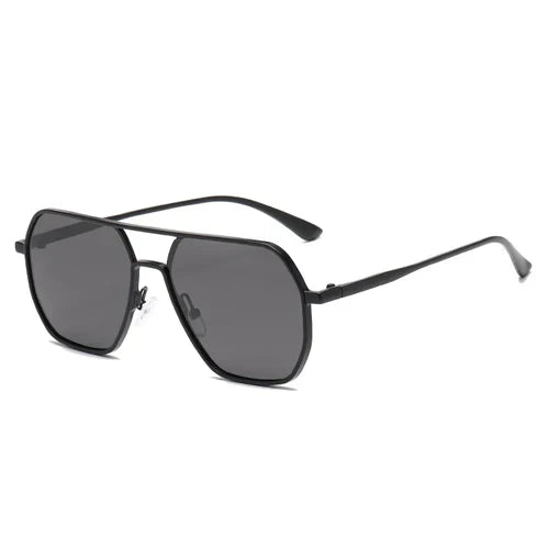 KAMMPT Vintage Polarized Sunglasses Men Fashion Black Shades Eyewear
