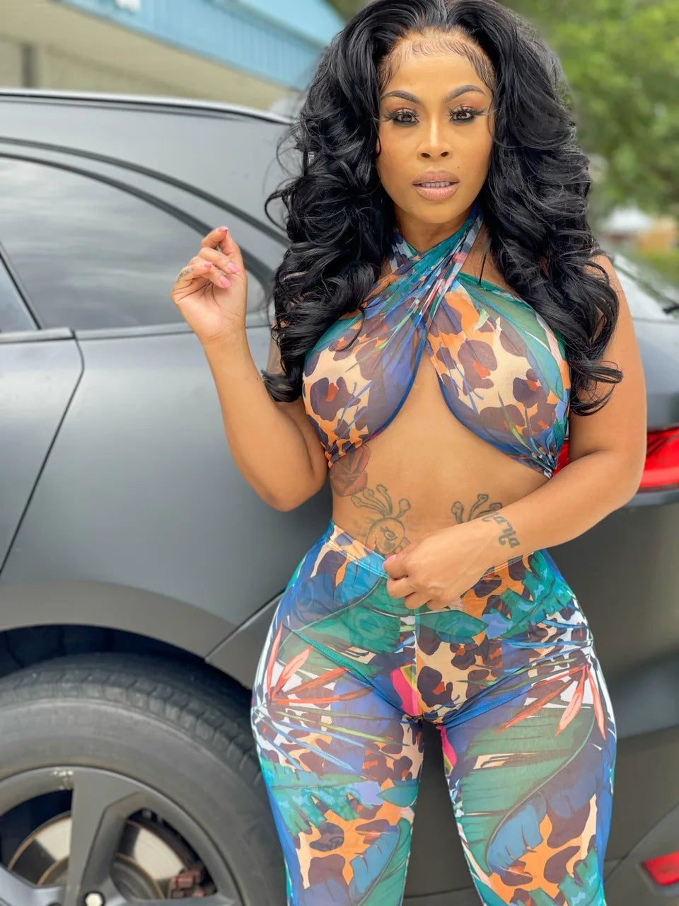 New Sexy Womens Printed Casual High Waist Soft Pants Ladies Active