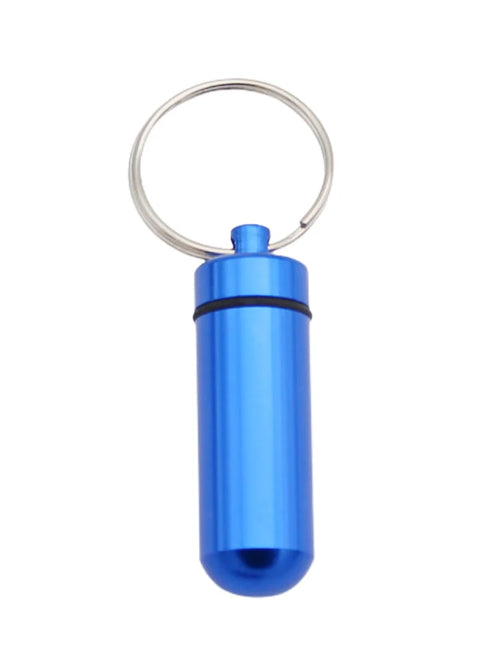 Metal Original Mini Small Pillbox Keychain For Medicines Pocket