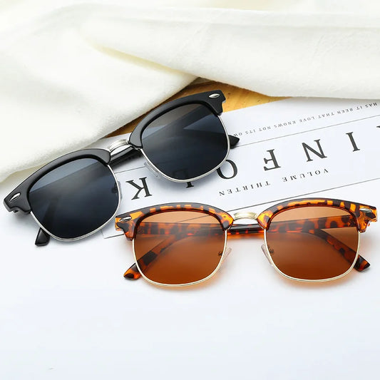 1-2PCS Sunglasses Men Women Brand Design Eye Sun Glasses Women Semi