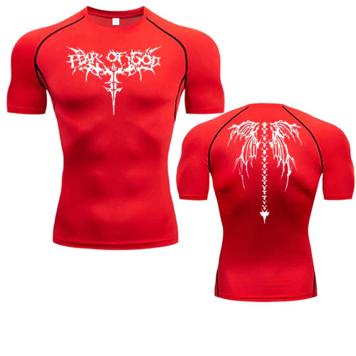 2024 Summer Men Sun-protective Clothing Anime T-shirt Fitness