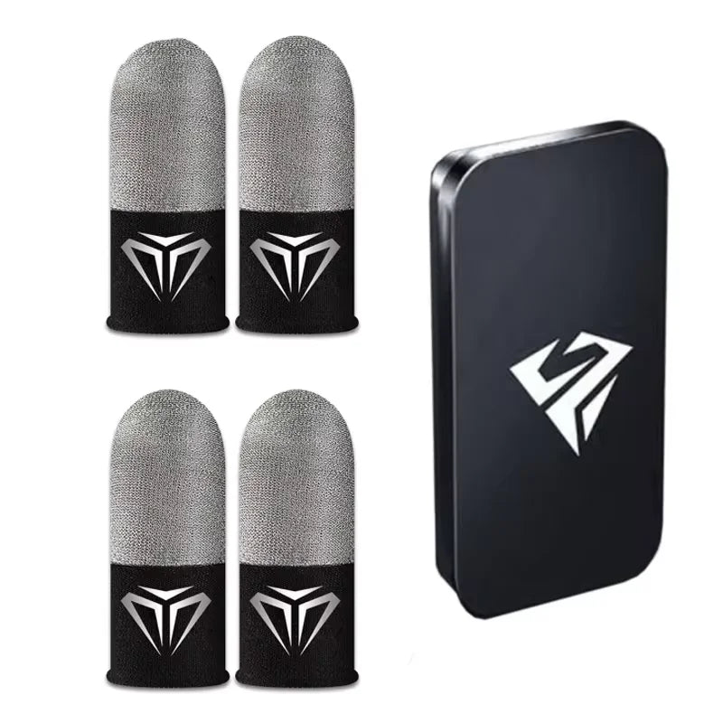 2 Pair Finger Cots Gaming Fingertips Cover Breathable Sweatproof
