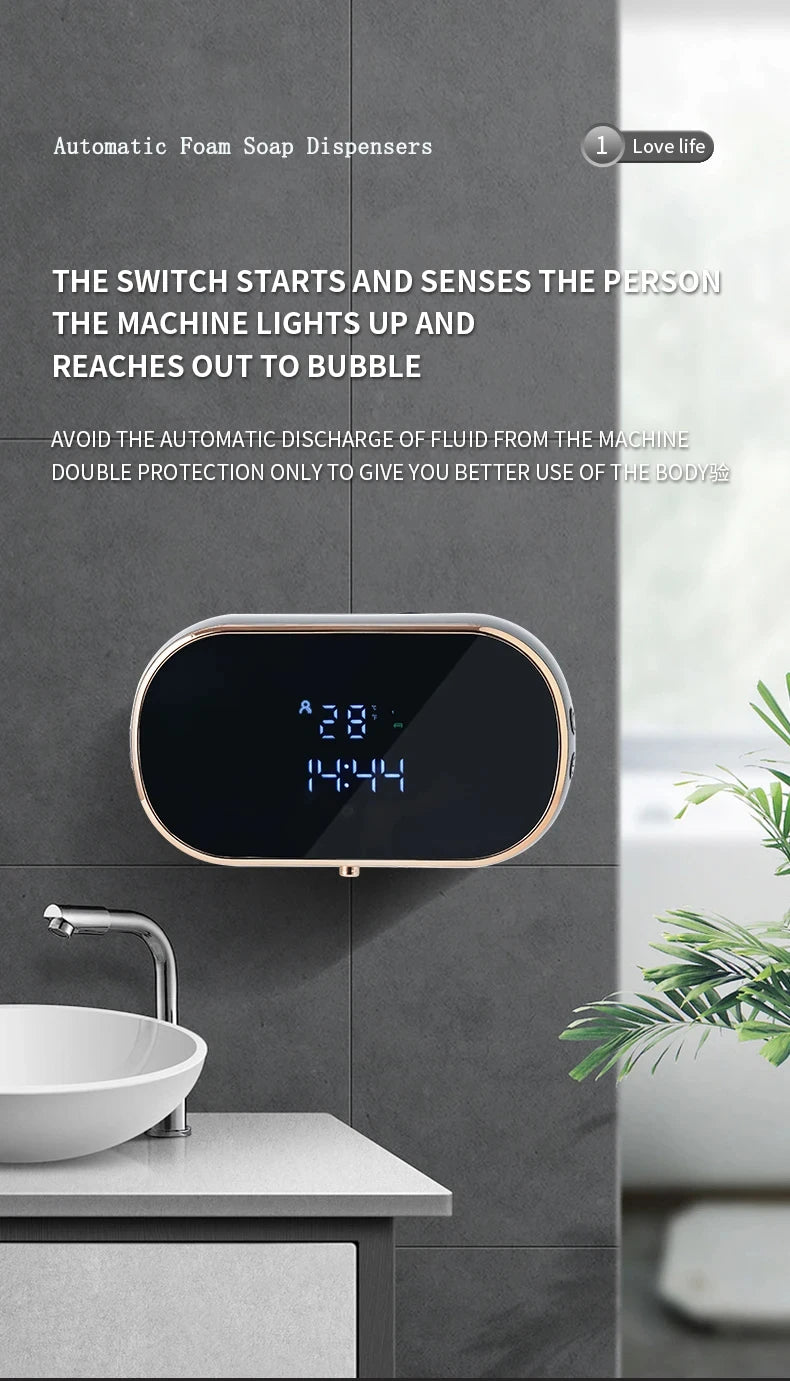 New Automatic Foam Soap Dispensers For Bathroom Smart Washing Hand
