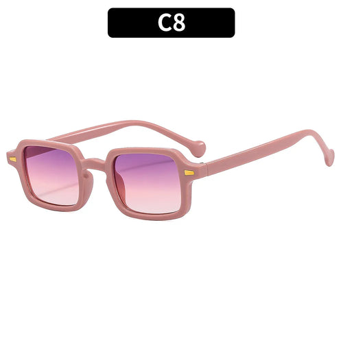 Luxurious Rectangle Sunglasses Women Oval Vintage Brand Designer